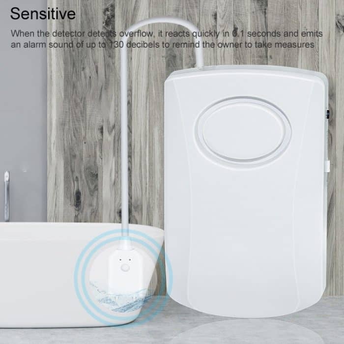 130dB Wasserleckalarmdetektor Sensorerkennung Hochwasseralarmüberlauf Home Security Alarmsystem – Bild 7