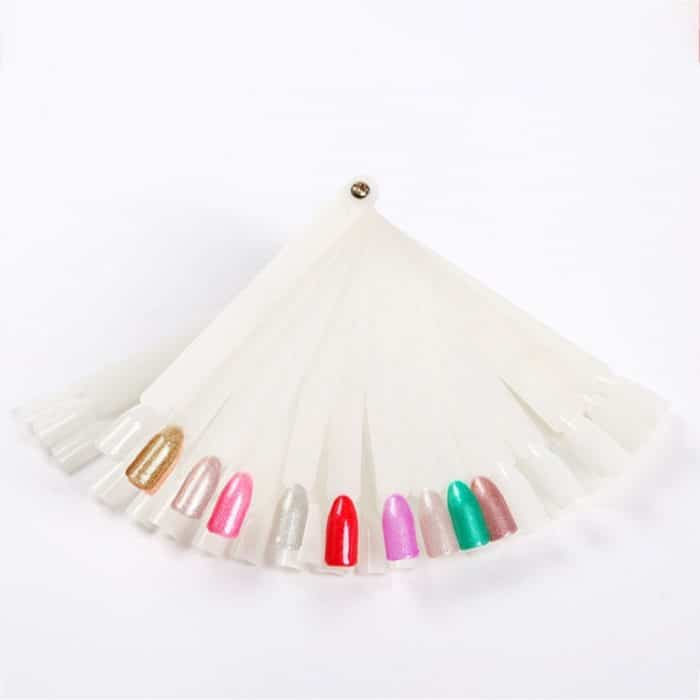 3 Set fächerförmige Nagelform Swatch Nagellack Farbkarte Nail Art Display Board – Bild 6