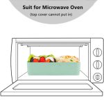 750 ml gesundes Material Weizenstroh 2-lagige Lunchbox Geschirr Lebensmittelaufbewahrung Bento-Behälter Mikrowellen-Lunchbox – Bild 5