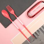 2 PCS Mini Outdoor Tragbare Reise Sets Candy Farbe Klapp Abendessen Set Student Kinder Küche Werkzeug – Bild 6