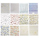 10 Stück gefrostete, transparente, selbstklebende, bronzierende, verschmierte Nagelkunstaufkleber, TH-759, TH-760, TH-1031, TH-1059, TH-1094, TH-1095, TH-1097, TH-1098, TH-1099, TH-1100, TH-1102, TH-1103, TH-1104, TH-1106, TH-1107, TH-1108, TH-1109... – Bild 4