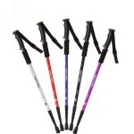 NECASIL Dreiteiliger Trekking-Trekkingstock mit geradem Griff aus Aluminiumlegierung, Three-section (Black), Three-section (Red), Three-section (Blue), Three-section (Silver), Three-section (Purple), Three-section (Gold) – Bild 2