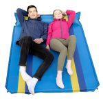 Farblich passendes automatisches aufblasbares Outdoor-Sport-Doppel-Camping-Luftkissen, 190x130x3.5cm Green, 190x130x3.5cm Blue, 190x130x3.5cm Orange – Bild 3