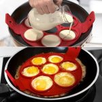Pancake Maker Nonstick Cooking Tool Round Heart Egg Cooker Pan Eggs MoldMöbel & Wohnen, Kochen & Genießen, Küchenhelfer!, Four square Shape – Bild 2
