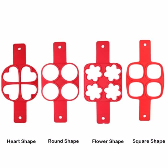 Pancake Maker Nonstick Cooking Tool Round Heart Egg Cooker Pan Eggs MoldMöbel & Wohnen, Kochen & Genießen, Küchenhelfer!, Four square Shape – Bild 7
