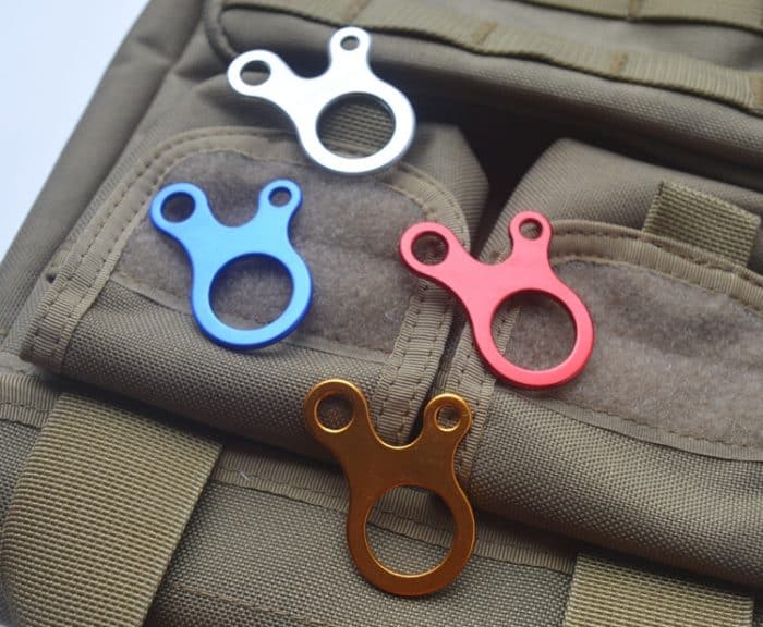 10 PCS Camping Zelt Schnur Seil Verschluss Karabiner Haken Aufhänger Spanner Wind Seil Schnallen, Aluminum alloy buckle(Blue), Aluminum alloy buckle(Golden), Aluminum alloy buckle(Red), Aluminum alloy buckle(Silver) – Bild 3