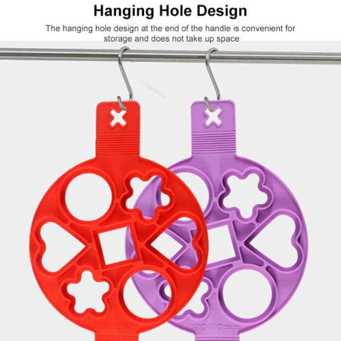 Anpro Antihaft-Kochwerkzeug, Eierring-Hersteller, Eier-Silikonform, Pfannkuchen-Käse-Ei-Kocher, Pfanne, Flip-Küche, Backzubehör, Multiple shapes – Bild 5