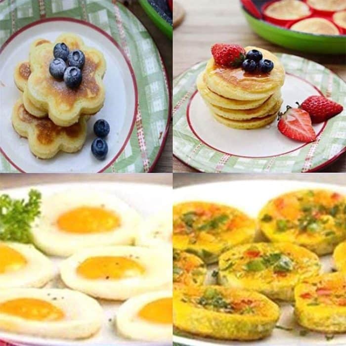 Anpro Antihaft-Kochwerkzeug, Eierring-Hersteller, Eier-Silikonform, Pfannkuchen-Käse-Ei-Kocher, Pfanne, Flip-Küche, Backzubehör, Multiple shapes – Bild 7