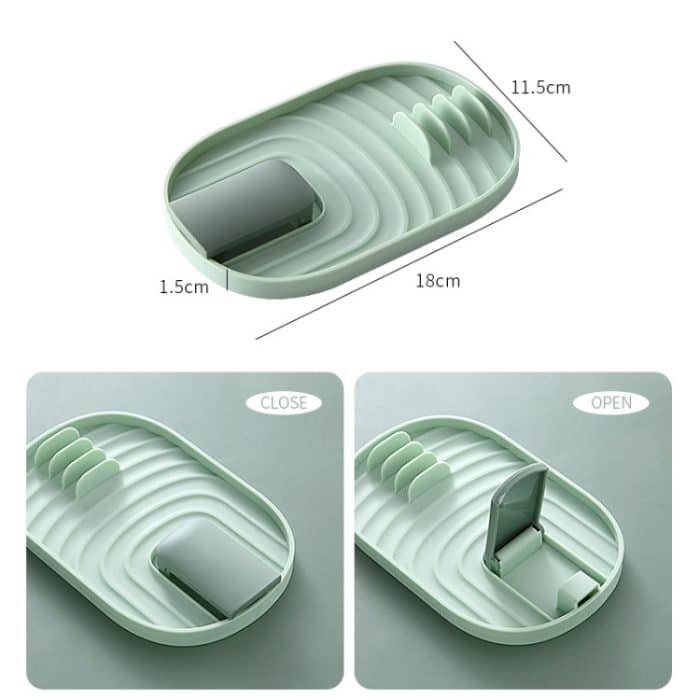 Küchenspatel, Topfdeckelregal, Küchenutensilien-Kunststoff-Aufbewahrungsregal, zufällige Farblieferung – Bild 3