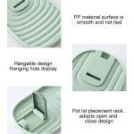 Küchenspatel, Topfdeckelregal, Küchenutensilien-Kunststoff-Aufbewahrungsregal, zufällige Farblieferung – Bild 4