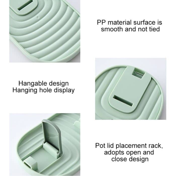 Küchenspatel, Topfdeckelregal, Küchenutensilien-Kunststoff-Aufbewahrungsregal, zufällige Farblieferung – Bild 4