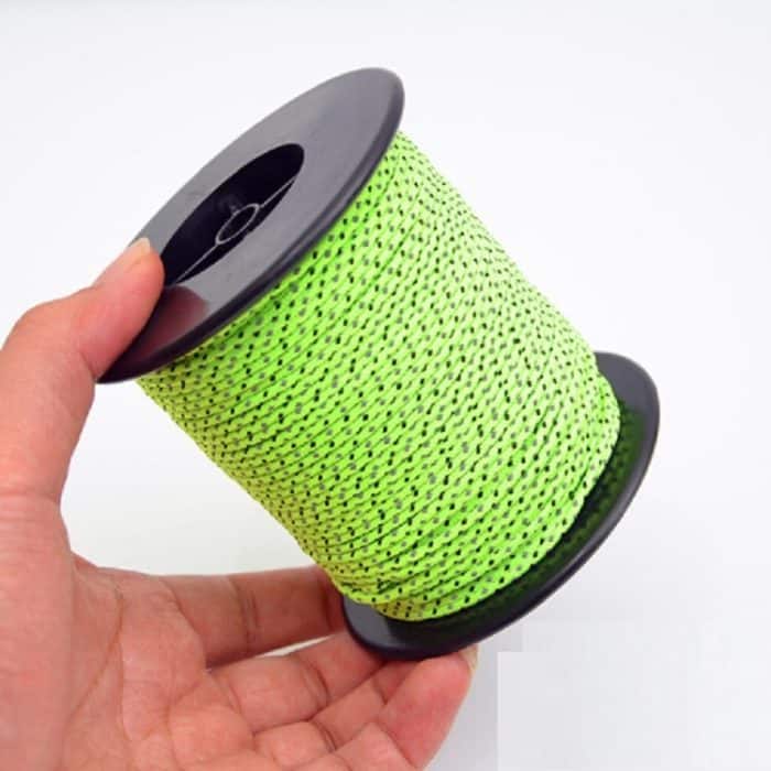 Reflektierende Schnur mit 2,5 mm Durchmesser Winddichte Zeltseilschnur Campingseil Reflektierende Zeltseile, Länge: 50 m – Bild 2