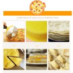 Pizzaradmesser und Kuchenmesser aus Edelstahl für den Pizza-Kochfeld – Bild 7