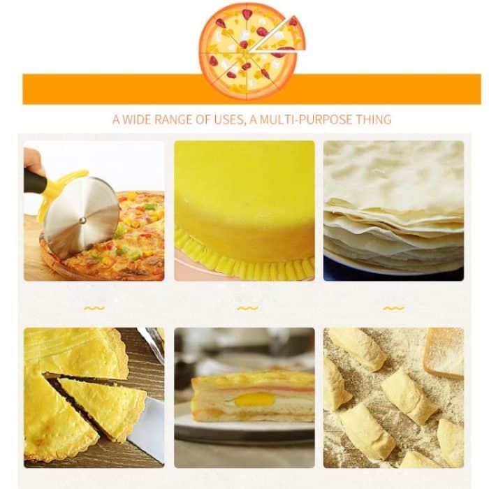 Pizzaradmesser und Kuchenmesser aus Edelstahl für den Pizza-Kochfeld – Bild 7