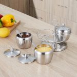 Rotierendes Gewürz-Topf-Set aus Edelstahl mit drei Geschmacksrichtungen – Bild 3