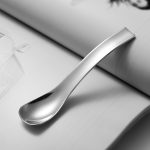 Edelstahl polierter Griff Eiscreme kleiner Löffel Teelöffel – Bild 2