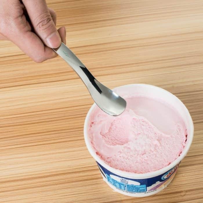 Edelstahl polierter Griff Eiscreme kleiner Löffel Teelöffel – Bild 3