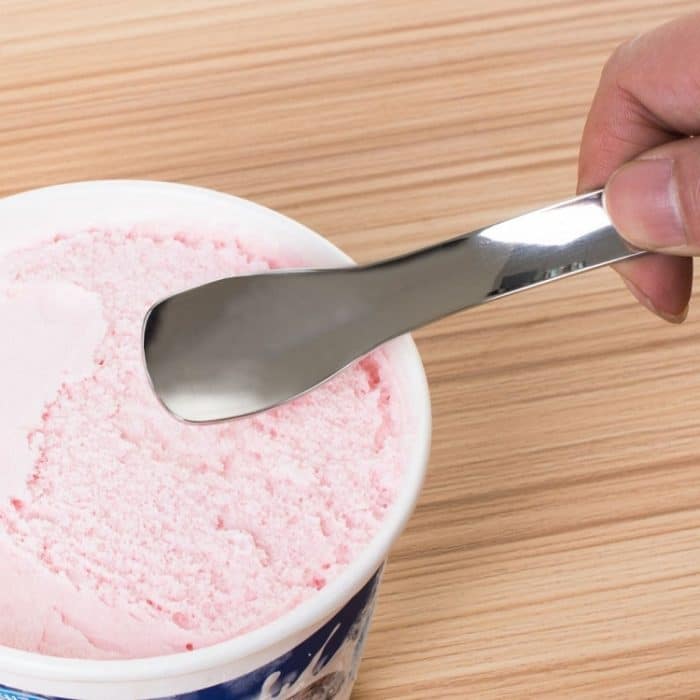 Edelstahl polierter Griff Eiscreme kleiner Löffel Teelöffel – Bild 4