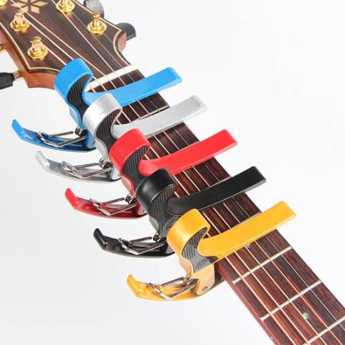 Kunststoff-Gitarren-Kapodaster für 6-saitige Akustik-Klassiker-E-Gitarre, Stimmklemme, Musikinstrumenten-Zubehör, Plastic Guitar Capo – Bild 4