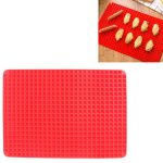 2 Stück Silikon-Multifunktions-BBQ-Pizza-Matte, multifunktionales Tischset, Grillmatte, Mikrowellen-Backmatte, Silicone Baking Mat