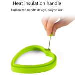 10 Stück herzförmige Omelett-Pfannkuchenform aus lebensmittelechtem Silikon für pochierte Eier, Heart-shaped, Blue, Heart-shaped, Green, Heart-shaped, Orange, Heart-shaped, Red – Bild 5