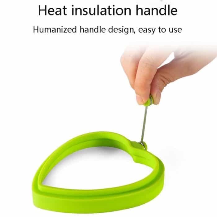 10 Stück herzförmige Omelett-Pfannkuchenform aus lebensmittelechtem Silikon für pochierte Eier, Heart-shaped, Blue, Heart-shaped, Green, Heart-shaped, Orange, Heart-shaped, Red – Bild 5