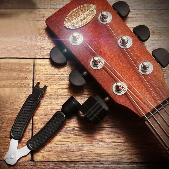 Gitarrensaiten-Wechselwerkzeug-Set, Saitenschneider, Saitenwicklung, Drei-in-Eins-Klemme, Gitarrenzubehör – Bild 9