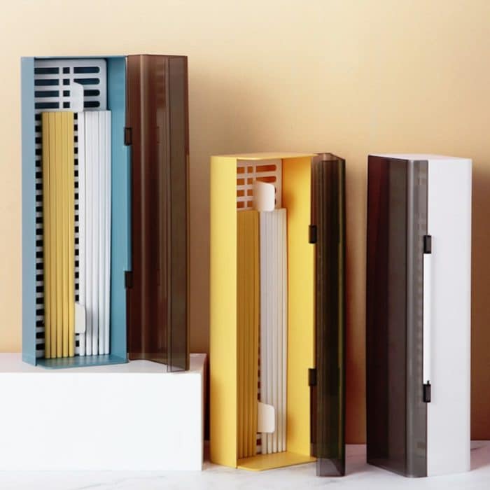 2 PCS Haushalt Küche Kunststoff Staubdicht Abfluss Separator Essstäbchen Halter Lagerung Box – Bild 3