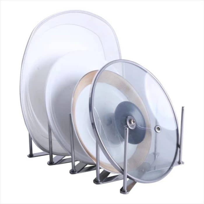 Ausziehbares Lagerregal für die Küche, faltbar, multifunktionales Dampfregal, Edelstahl-Küchenutensilienregal – Bild 5