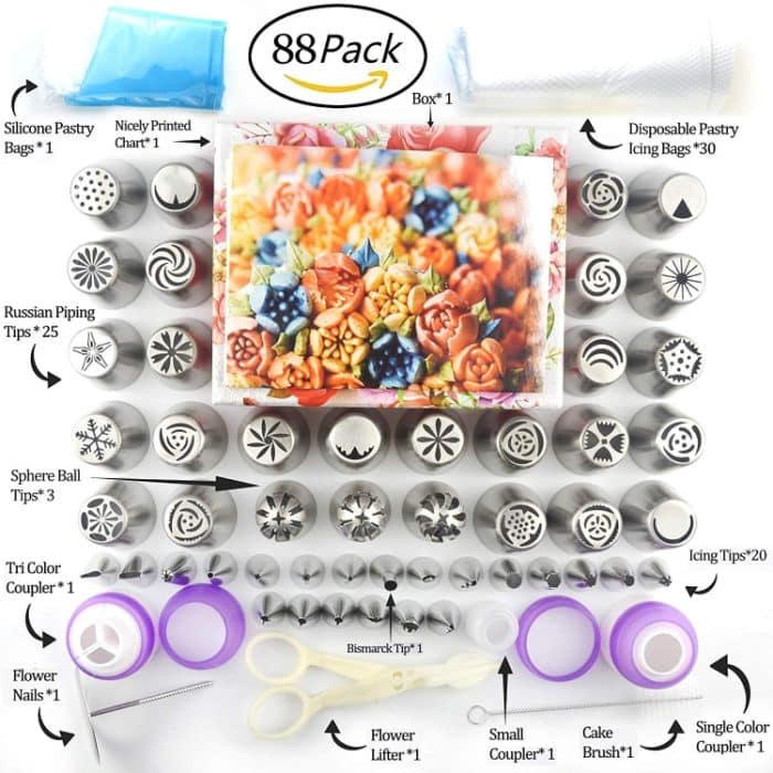 88 in 1 Dekorieren Mund Set Kuchen Backen Schmuck Set – Bild 2