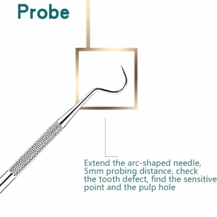 Zahnmedizinische Werkzeuge aus Edelstahl, Zahnpflege, Zahnstein-Werkzeug, Zahnarzt-Werkzeug-Set, 3 in 1 Silver Box, 5 in 1 Silver Box, 6 in 1 Silver Box, 6 in 1 Pink Box, 6 in 1 Black Box, 5 in 1 Steel Side Leather Case – Bild 5