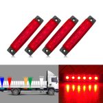 4 PCS 12 V 6 SMD Auto Auto Bus Lkw Waggons Externe Seite Marker Lichter LED Anhänger Anzeige Licht Hinten seite Lampe