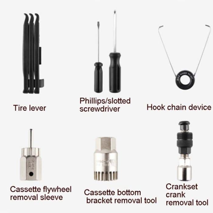 BIKEHAND Fahrrad-Werkzeugkasten-Set Renovierung Fahrzeug-Werkzeugsatz Zubehör für Reitausrüstung – Bild 6