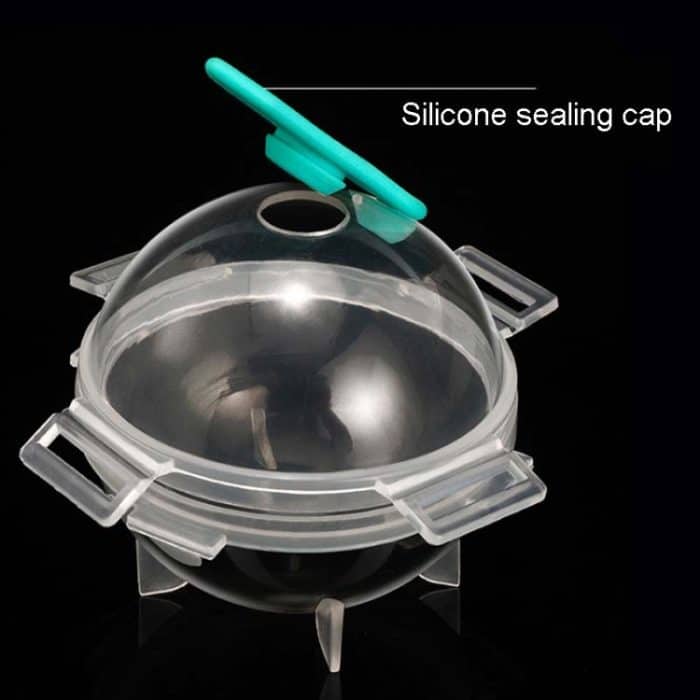 12 Stück Whiskey-Eiskugelform aus Silikon, PP, runde Eiswürfelform, zufällige Farblieferung, Detachable Cover, Non-separable Cover – Bild 3