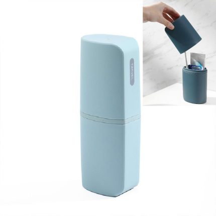 Tragbare Zahnbürstenbecher für Geschäftsreisen mit Deckel, kreativer Mundspülbecher, Without Sub-bottle, With Sub-bottle