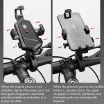 Fahrrad-Handyhalter kann gedreht und angepasst werden, feste Halterung aus Aluminiumlegierung, automatische Haltehalterung, Handlebar Installation, Rearview Mirror Installation – Bild 7