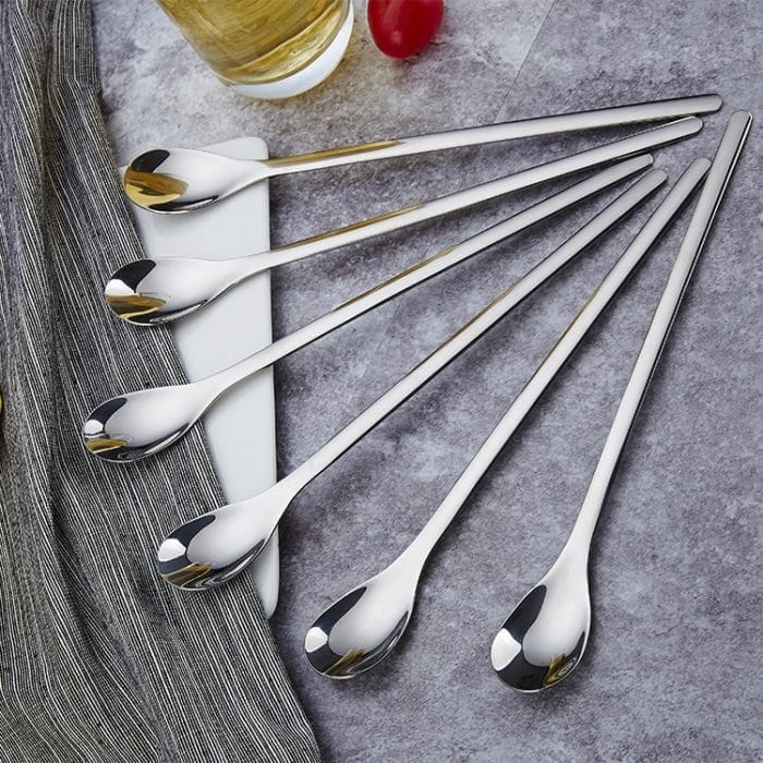 Langstieliger Kaffee-Rührlöffel aus Edelstahl, Eislöffel – Bild 6