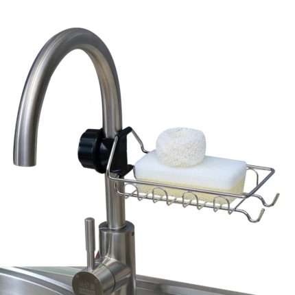 2 Stück Wasserhahn-Regal, Edelstahl, perforiert, für Küchenspüle, Aufbewahrungsregal, Lappen, Schwamm, Abflussregal, Type A, Type B, Type C