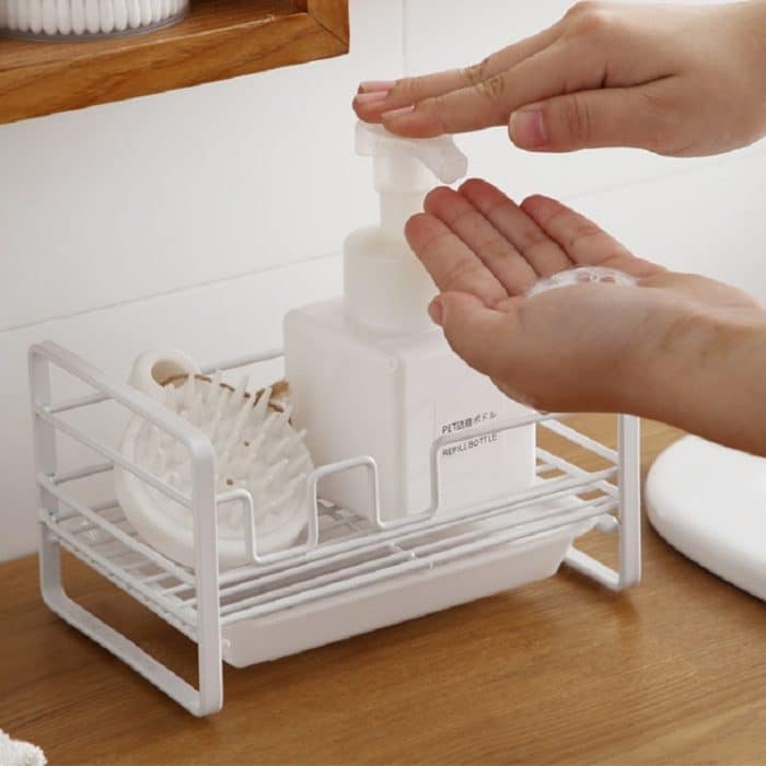 Kücheneisenablaufregal Stahlkugelseife Geschirrtuch-Lagerregal – Bild 7