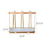 Umgedrehter schmiedeeiserner Becherhalter Wasserbecher-Metallregal mit Tablett – Bild 2