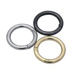 10 Stück Zinklegierung Federring Metall offene Tasche Gurtband Schlüsselanhänger, Half-inch Light Gold, Half-inch Black, Half-inch Silver, 2 inch Light Gold, 2 inch Black, 2 inch Silver – Bild 2
