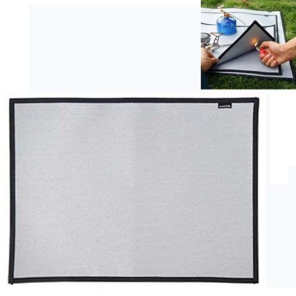 CLS Outdoor Camping Feuerfestes Tuch Picknick Grill Wärmedämmmatte Flammhemmende Fiberglas-Feuerdecke, 46x35cm, 60x53cm, 105x60cm