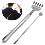 2 PCS ausziehbarer Back Scratcher Edelstahl Teleskop Anti Juckreiz Klaue Massagegerät Extender