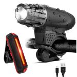 Fahrradlicht USB wiederaufladbares Mountainbike-Warnlicht, Front Light, Front Light + Tail Light