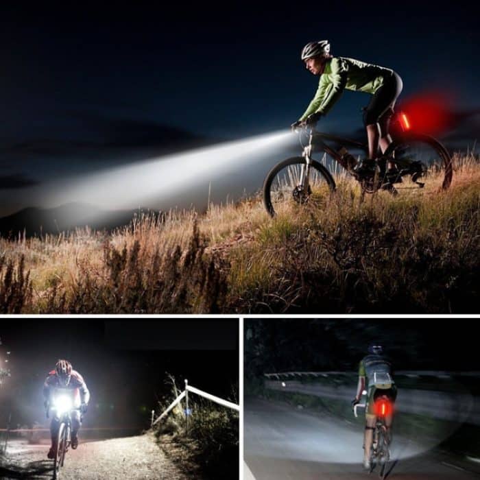 Fahrradlicht USB wiederaufladbares Mountainbike-Warnlicht, Front Light, Front Light + Tail Light – Bild 8
