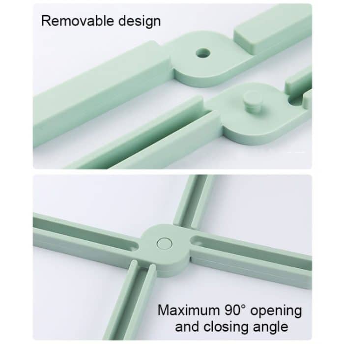 2 PCS verdickte X-förmige Silikon faltbare Topfmatte Küche Wärmeisolierung Mahlzeit Untersetzer Hochtemperatur-Tischmatte, Green, Blue, Orange, Dark Gray – Bild 4