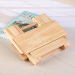 Tragbarer, einfacher Klapphocker aus massivem Kiefernholz, Outdoor-Angelstuhl, Wooden Folding Stool – Bild 5