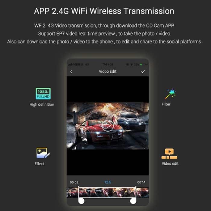 ORDRO EP7 4K-Head-Mounted-Autofokus-Live-Video-Smart-Sportkamera, Without Remote Control, With Remote Control – Bild 15