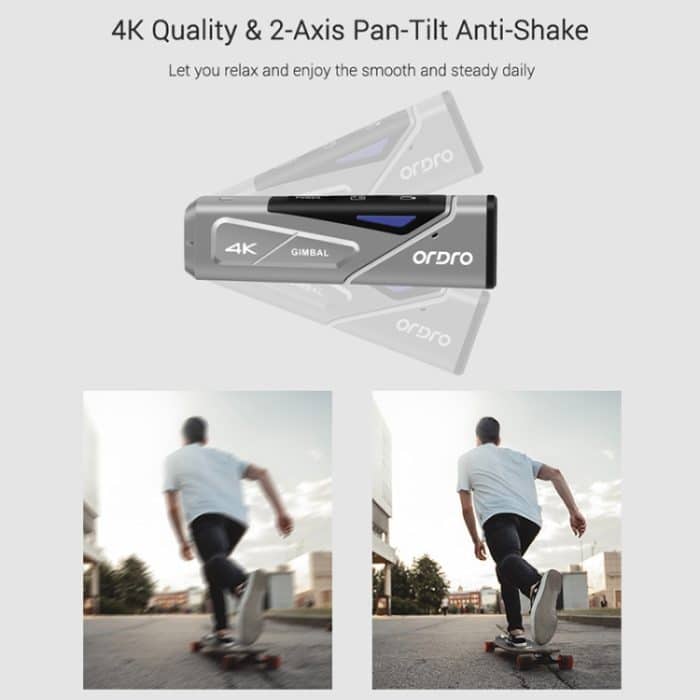 ORDRO EP7 4K-Head-Mounted-Autofokus-Live-Video-Smart-Sportkamera, Without Remote Control, With Remote Control – Bild 7