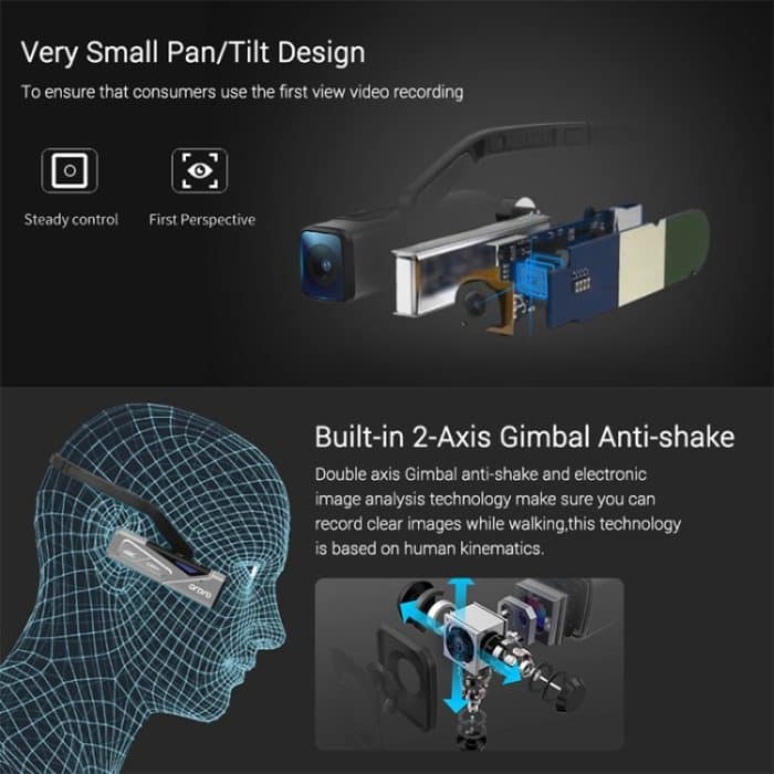 ORDRO EP7 4K-Head-Mounted-Autofokus-Live-Video-Smart-Sportkamera, Without Remote Control, With Remote Control – Bild 8